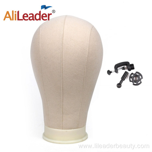 Canvas Mannequin Head With Stand For Wig Making